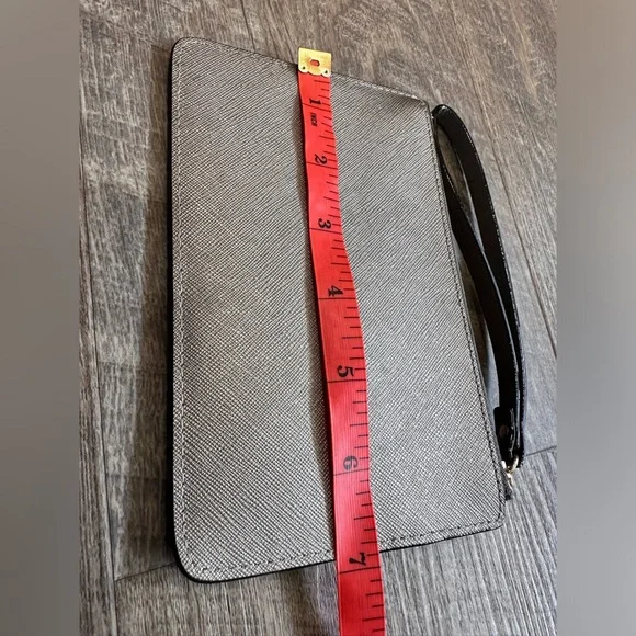 kate spade Mikas Pond Bee Zipper Wristlet - Metallic Silver Grey - Picture 5 of 17